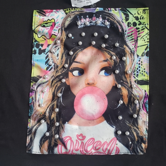 NWT Girls Black Cropped Top - Picture 4 of 6